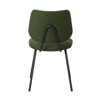 Oikiture 2x Dining Chair Vintage Retro Polyester Green-Dining Chair-PEROZ Accessories