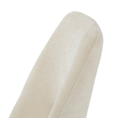 Oikiture 2x Dining Chairs Chenille Fabric Kitchen Side Chair Beige-Dining Chair-PEROZ Accessories