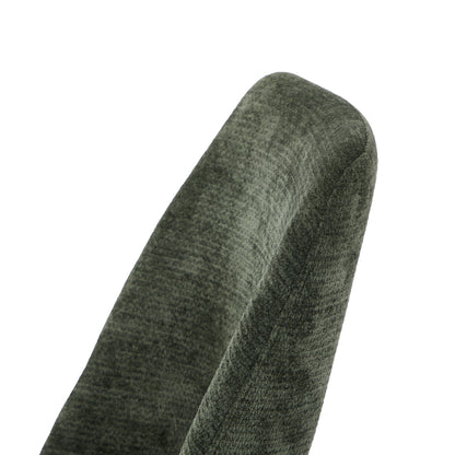 Oikiture 2x Dining Chairs Chenille Fabric Kitchen Side Chair Green-Dining Chair-PEROZ Accessories