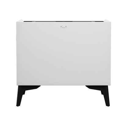 Oikiture 2x Smart Bedside Tables LED Wireless Charging Nightstand White-Bedside Table-PEROZ Accessories