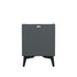 Oikiture 2x Smart Bedside Tables Wireless Charging LED 2 Drawers Grey-Bedside Table-PEROZ Accessories