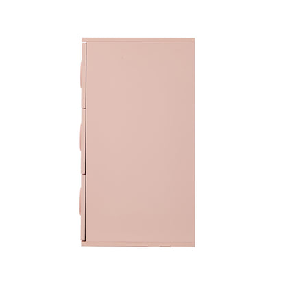 Oikiture 3 Chest of Drawers Cabinet Bedroom Dresser Night Stand Pink-Chest of Drawers-PEROZ Accessories
