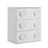 Oikiture 3 Chest of Drawers Cabinet Bedroom Dresser Night Stand White-Chest of Drawers-PEROZ Accessories