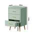 Oikiture 3 Chest of Drawers Tallboy Green-Chest of Drawerss-PEROZ Accessories