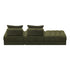 Oikiture 3 Seater Boucle Modular Sofa & Ottoman Set Green-Sofa-PEROZ Accessories