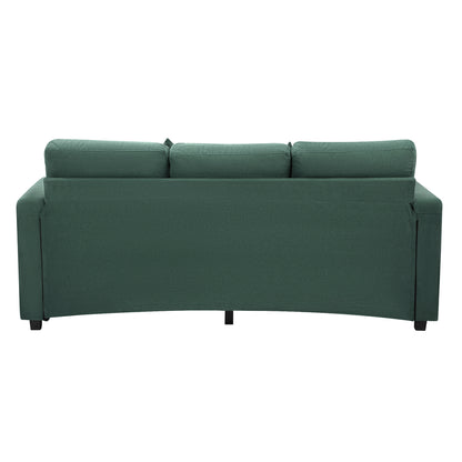 Oikiture 3 Seater Sofa Lounge Set Modular Couch Drawers &amp; Ottoman Velvet Green-Sofa-PEROZ Accessories