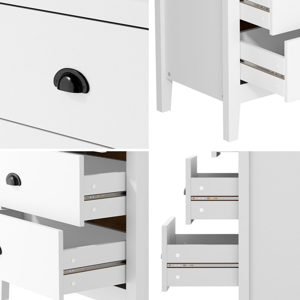 Oikiture 4 Chest of Drawers Dresser Vintage-Chest of Drawers-PEROZ Accessories