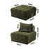 Oikiture 4 Seater Boucle Modular Sofa & Ottoman Set Green-Sofa-PEROZ Accessories