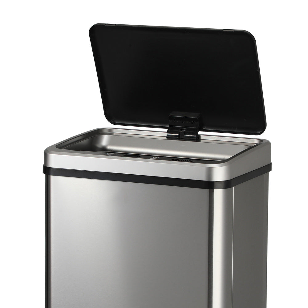 Oikiture 40L Motion Sensor Bin Automatic Rubbish Can Silver-Sensor Bin-PEROZ Accessories