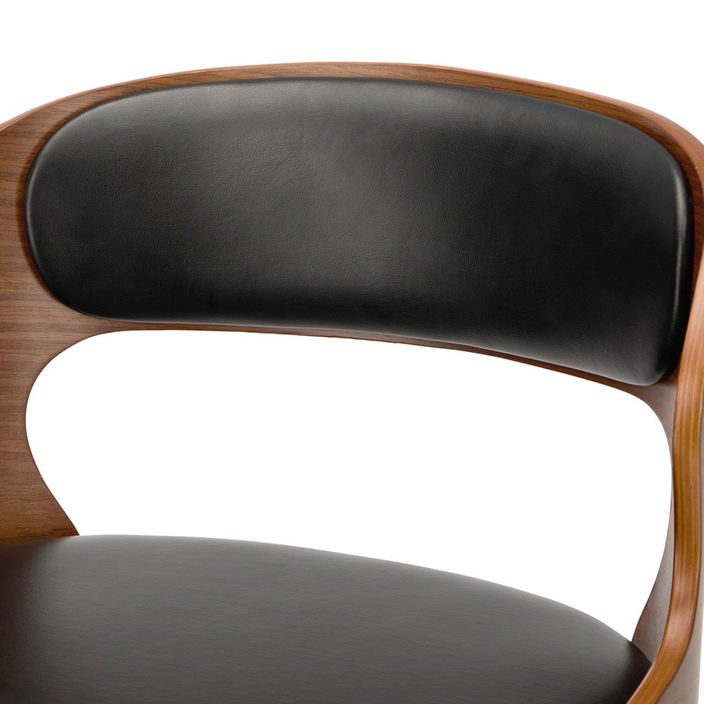 Oikiture 4X Bar Stools Kitchen Gas Lift Swivel Chairs Wooden Barstool-Bar Stool-PEROZ Accessories