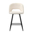 Oikiture 4x Bar Stools Kitchen Dining Chair Boucle White SURA-Bar Stool-PEROZ Accessories