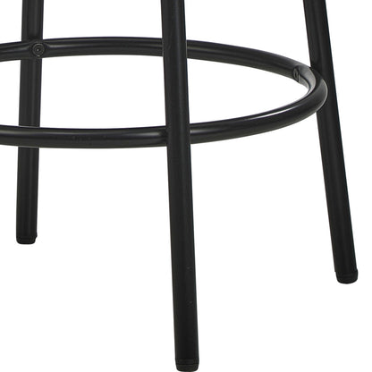 Oikiture 4x Bar Stools Kitchen Round Stool Boucle Fabric White-Bar Stool-PEROZ Accessories