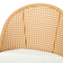 Oikiture 4x Bar Stools Rattan Dining Chair Natural Boucle White-Bar Stool-PEROZ Accessories