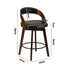 Oikiture 4x Bar Stools Swivel PU Leather Black-Bar Stool-PEROZ Accessories