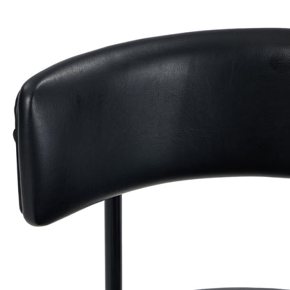Oikiture 4x Dining Chair Round Leather Brown-Dining Chair-PEROZ Accessories