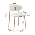 Oikiture 4x Dining Chairs Boucle Fabric Wood & White-Dining Chair-PEROZ Accessories