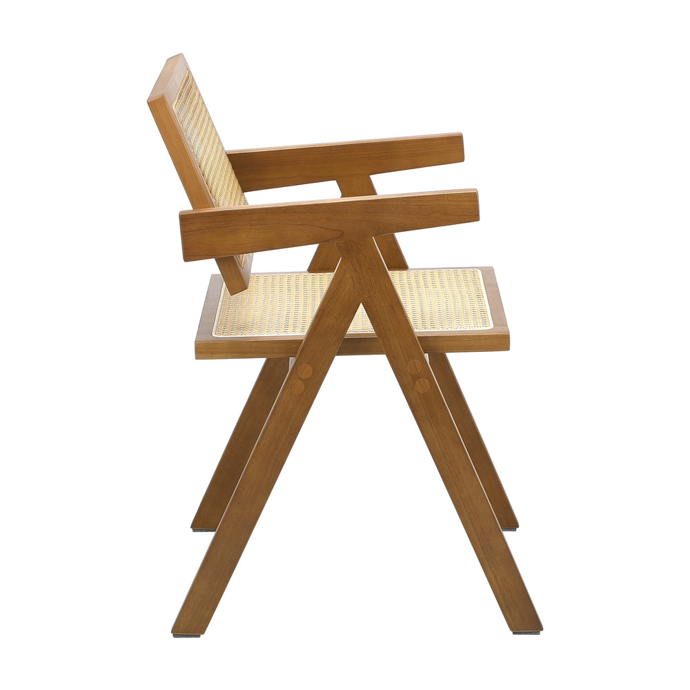 Oikiture 4x Dining Chairs Rattan Chair Wooden Walnut-Dining Chair-PEROZ Accessories