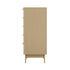 Oikiture 5 Chest of Drawers Dressers Tallboy Stripe Natural-Chest of Drawers-PEROZ Accessories