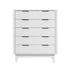 Oikiture 5 Chest of Drawers Dressers Tallboy Stripe White-Chest of Drawers-PEROZ Accessories