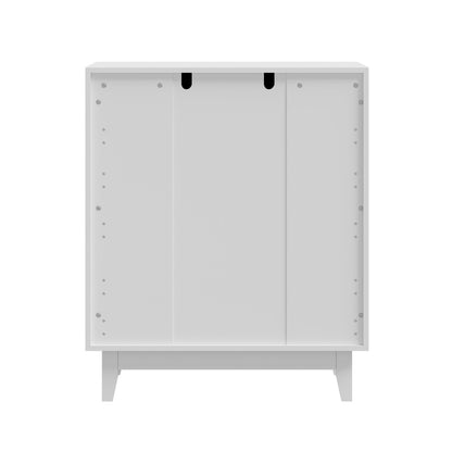 Oikiture 5 Chest of Drawers Dressers Tallboy Stripe White-Chest of Drawers-PEROZ Accessories