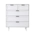 Oikiture 5 Chest of Drawers and 2 Bedside Tables Bedroom Set White-Bedroom Set-PEROZ Accessories