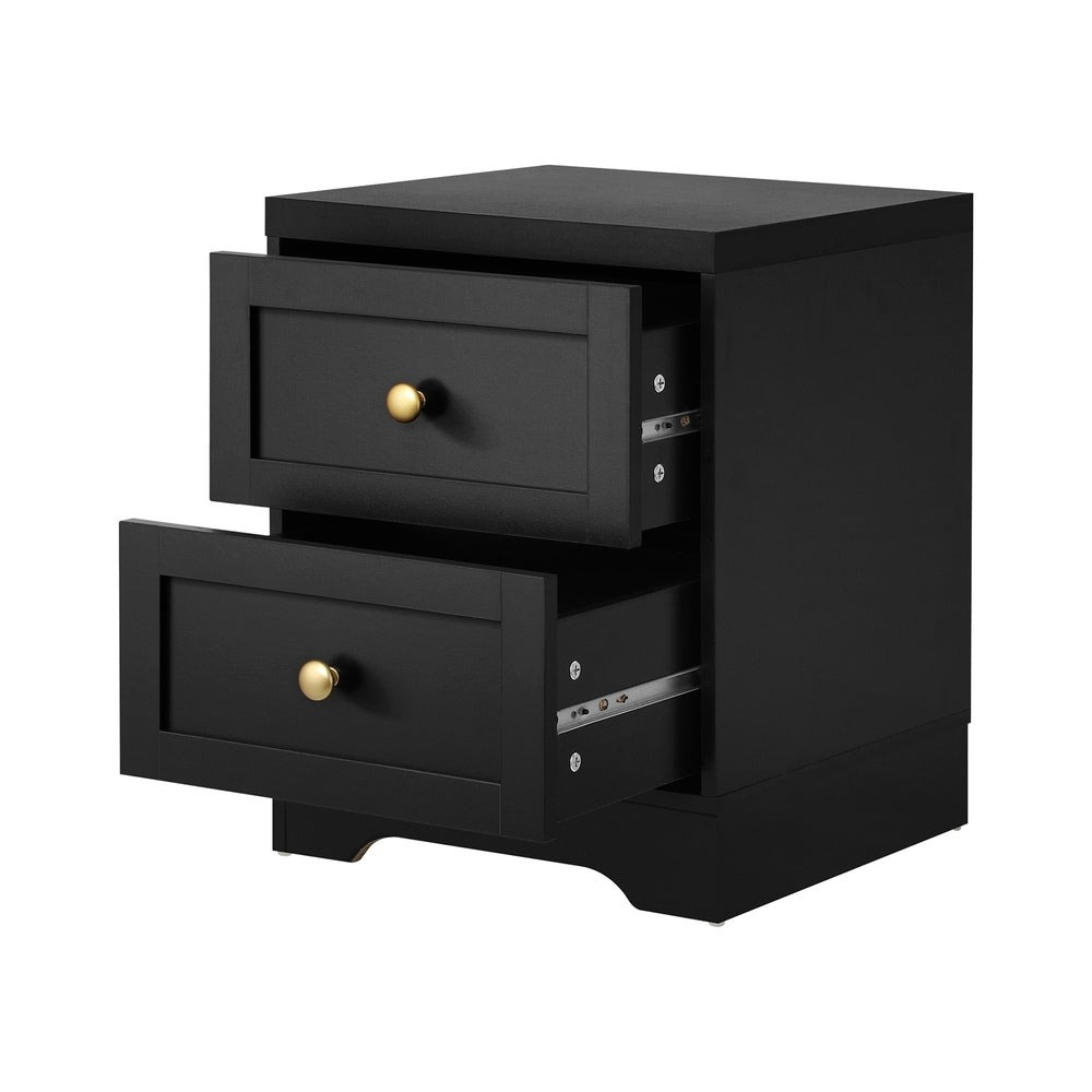 Oikiture 5 Chest of Drawers and 2 Bedside Tables Hamptons Furniture Set-Chest of Drawers-PEROZ Accessories