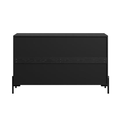 Oikiture 6 Chest of Drawers Cabinet Dresser Table Lowboy Walnut-Chest of Drawers-PEROZ Accessories