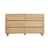 Oikiture 6 Chest of Drawers Dresser Faux Marble Top Natural-Chest of Drawerss-PEROZ Accessories
