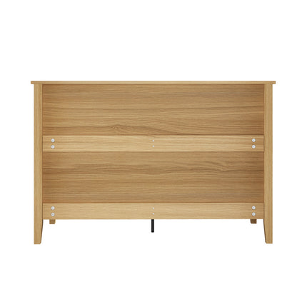 Oikiture 6 Chest of Drawers Dresser Tallboy Natural-Chest of Drawers-PEROZ Accessories