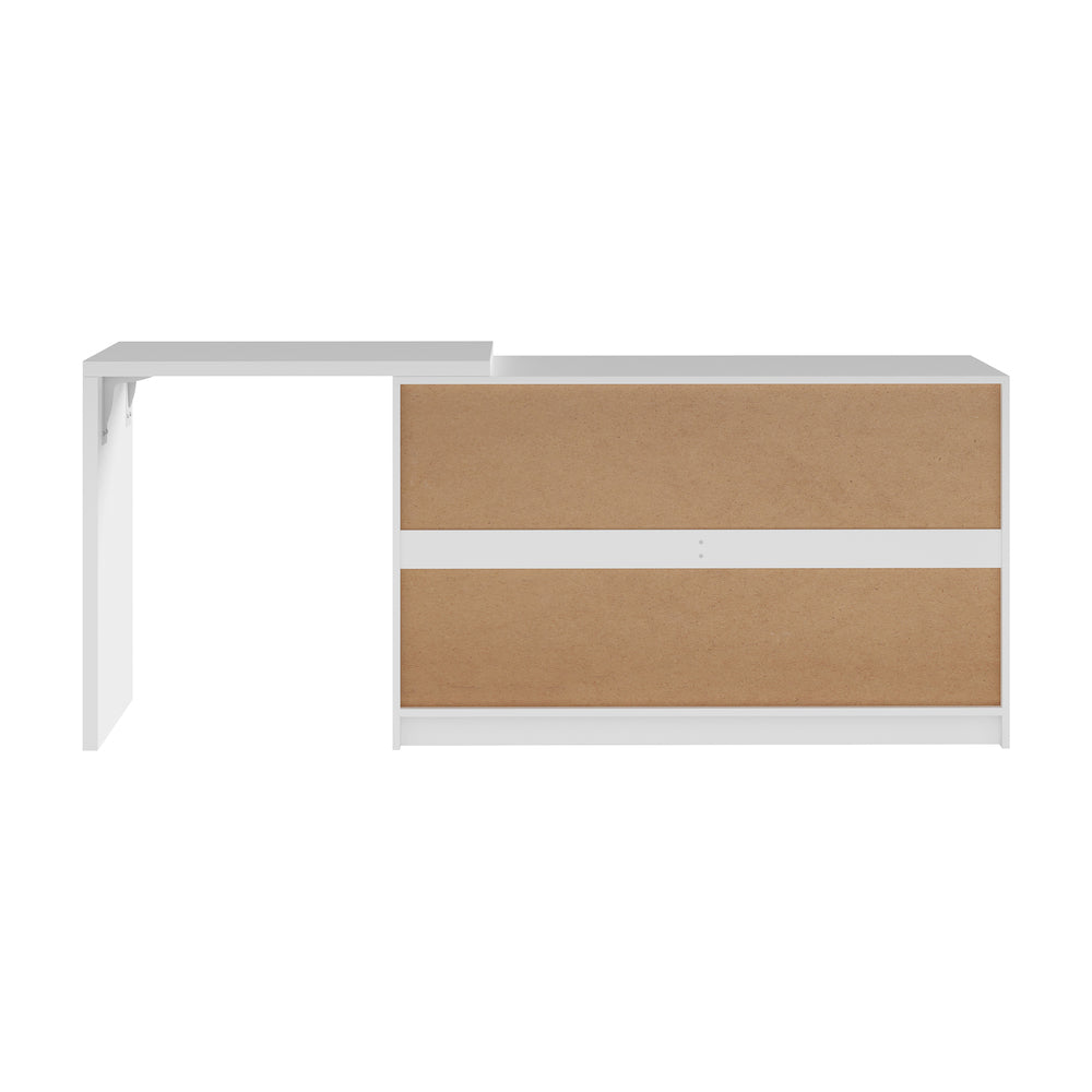 Oikiture 6 Chest of Drawers Dresser with Side Table White-Chest of Drawerss-PEROZ Accessories