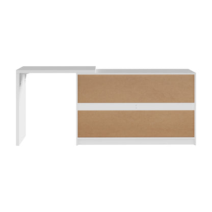 Oikiture 6 Chest of Drawers Dresser with Side Table White-Chest of Drawerss-PEROZ Accessories