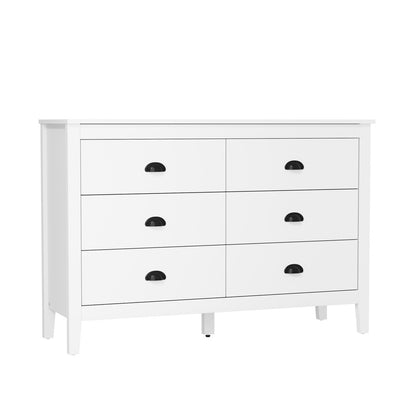 Oikiture 6 Chest of Drawers and Bedside Table Vintage Bedroom Set-Chest of Drawerss-PEROZ Accessories