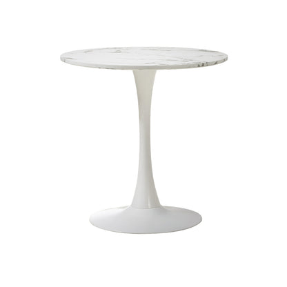 Oikiture 60cm Round Dining Table with 2x Dining Chairs Boucle White-Dining Set-PEROZ Accessories