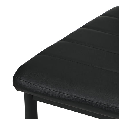 Oikiture 6PCS Dining Chairs High-Back Faux Leather Black-Dining Chair-PEROZ Accessories