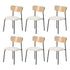 Oikiture 6PCS Dining Chairs Padded Kitchen Chair Corduroy Beige-Dining Chair-PEROZ Accessories