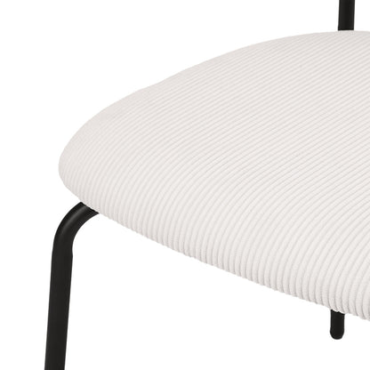 Oikiture 6PCS Dining Chairs Padded Kitchen Chair Corduroy Beige-Dining Chair-PEROZ Accessories