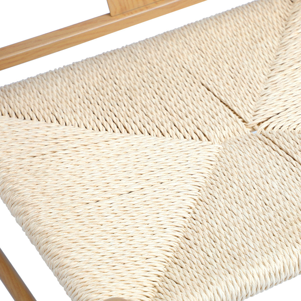 Oikiture 6x Dining Chair Metal Hans Wegner Chairs Wishbone Beige-Dining Chair-PEROZ Accessories