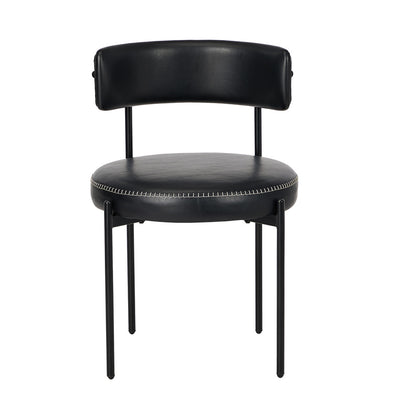 Oikiture 6x Dining Chair Round Leather Brown-Dining Chair-PEROZ Accessories