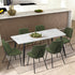 Oikiture 6x Dining Chair Vintage Retro Polyester Padded Green-Dining Chair-PEROZ Accessories