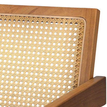 Oikiture 6x Dining Chairs Rattan Chair Wooden Walnut-Dining Chair-PEROZ Accessories