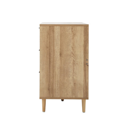 Oikiture 7 Chest of Drawers and 2 Bedside Tables Bedroom Set Natural-Bedroom Set-PEROZ Accessories