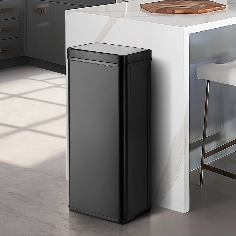 Oikiture 75L Motion Sensor Bin Automatic Rubbish Trash Can Black-Sensor Bin-PEROZ Accessories