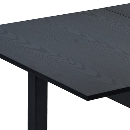 Oikiture 7pc Extendable Dining Table and Chairs Set Black &amp; White-Dining Table-PEROZ Accessories