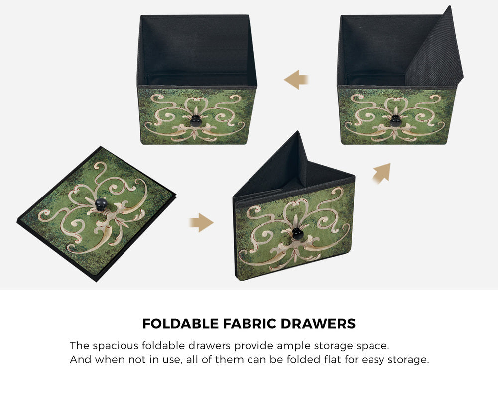 Oikiture 8 Chest of Drawers Fabric Tallboy Retro Vintage-Chest of Drawers-PEROZ Accessories