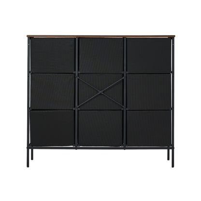 Oikiture 8 Chest of Drawers Fabric Tallboy Retro Vintage-Chest of Drawers-PEROZ Accessories