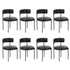 Oikiture 8x Dining Chair Round Leather Brown-Dining Chair-PEROZ Accessories