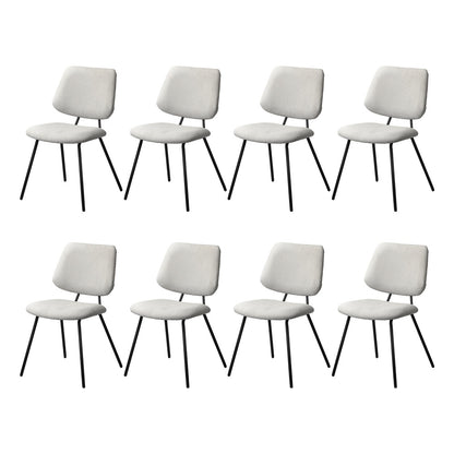 Oikiture 8x Dining Chair Vintage Retro Polyester Padded White-Dining Chair-PEROZ Accessories