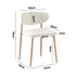 Oikiture 8x Dining Chairs Boucle Fabric Wood & White-Dining Chair-PEROZ Accessories