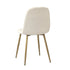 Oikiture 8x Dining Chairs Sherpa White and Golden-Dining Chair-PEROZ Accessories