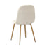 Oikiture 8x Dining Chairs Sherpa White and Wooden-Dining Chair-PEROZ Accessories